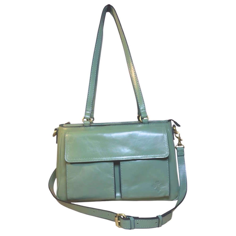 Patricia Nash Green Leather Shoulder Bag Hand Bag interchangeable